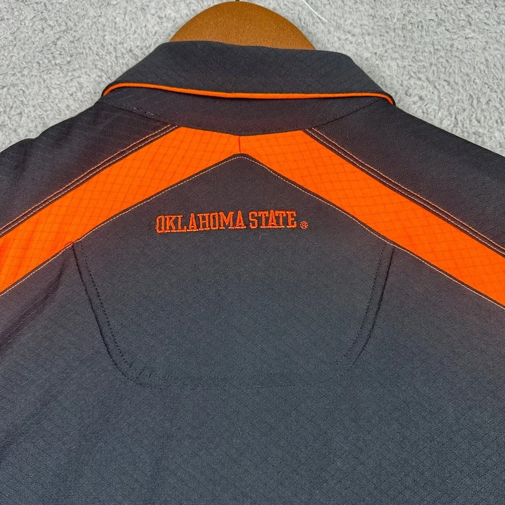 Oklahoma State Cowboys Nike Dri-Fit Polo Mens XXL Black Orange Golf OSU Football